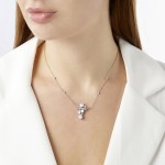 Yoko London - Sleek Freshwater Pearl & Diamond Necklace in White Gold